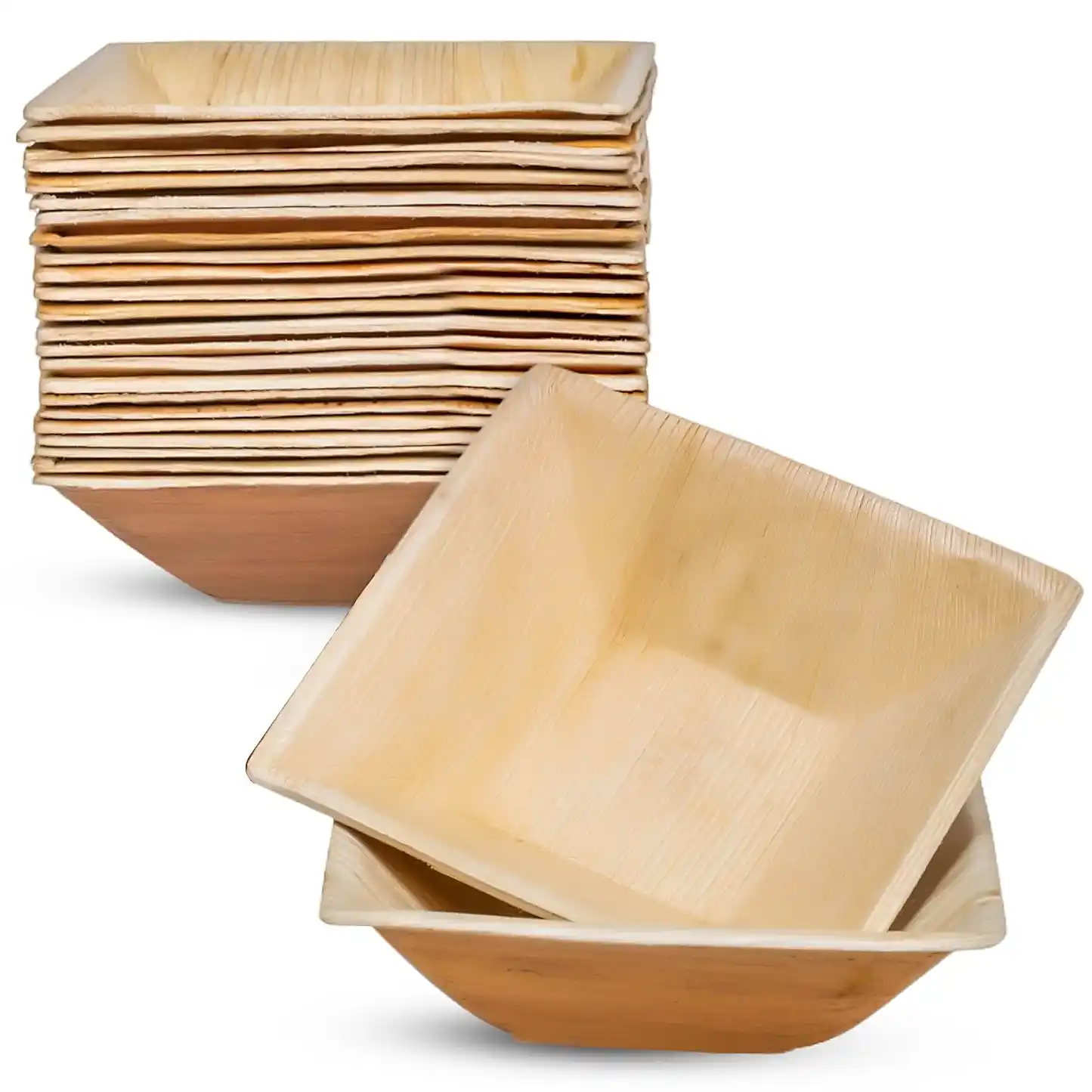 7" (18cm) Square Palm Leaf Compostable Bowls - Eco Leaf Products