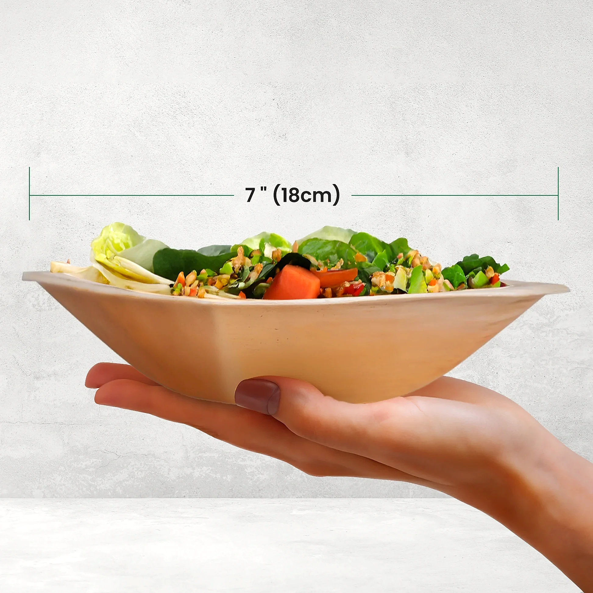 7" (18cm) Square Palm Leaf Compostable Bowls - Eco Leaf Products