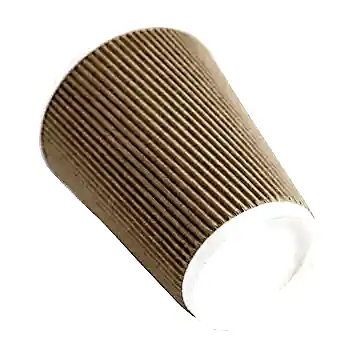 12oz (340ml) Kraft Ripple Recyclable Coffee Cups - Eco Leaf Products