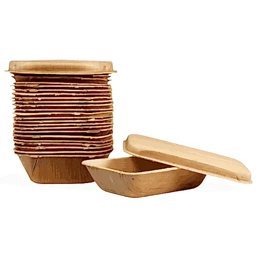 500ml Palm Leaf Container Box With Lid - Eco Leaf Products