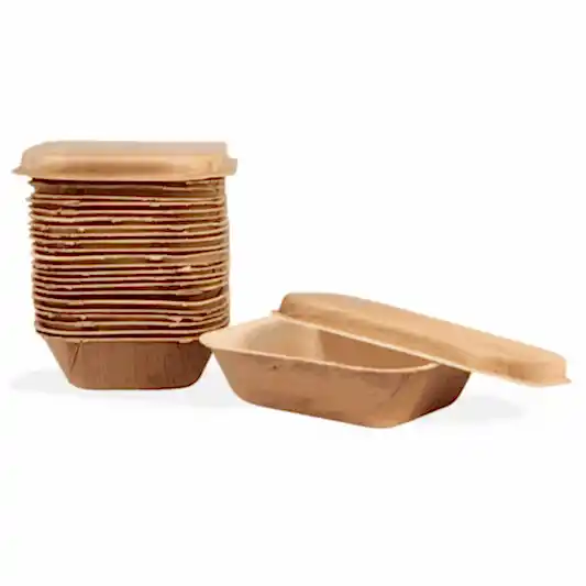 750ml Palm Leaf Container Box With Lid - Eco Leaf Products