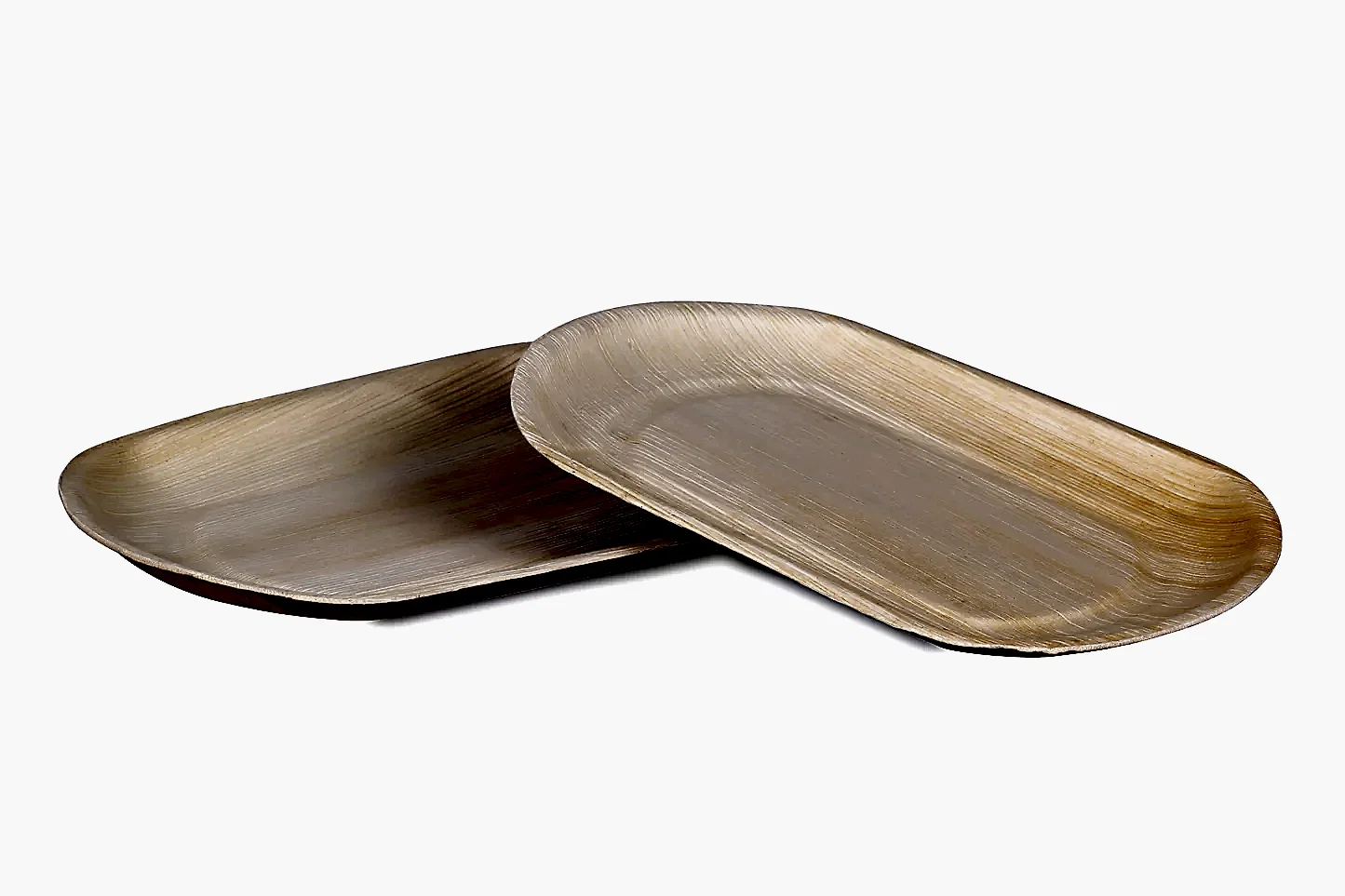 Large Round Oval Disposable Bamboo Tray 14" x 10" - Eco Leaf Products