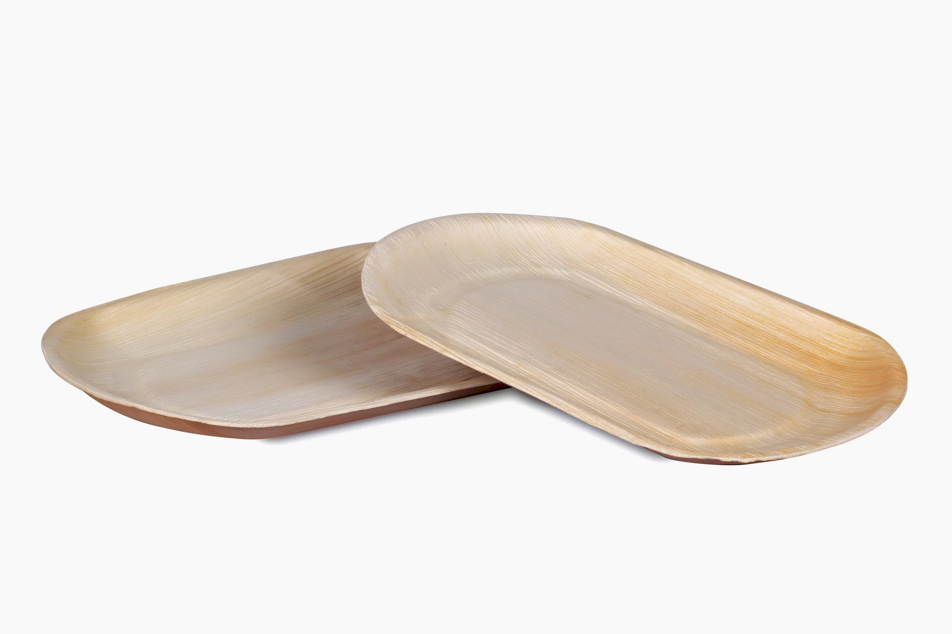 Large Round Oval Disposable Bamboo Tray 14" x 10" - Eco Leaf Products