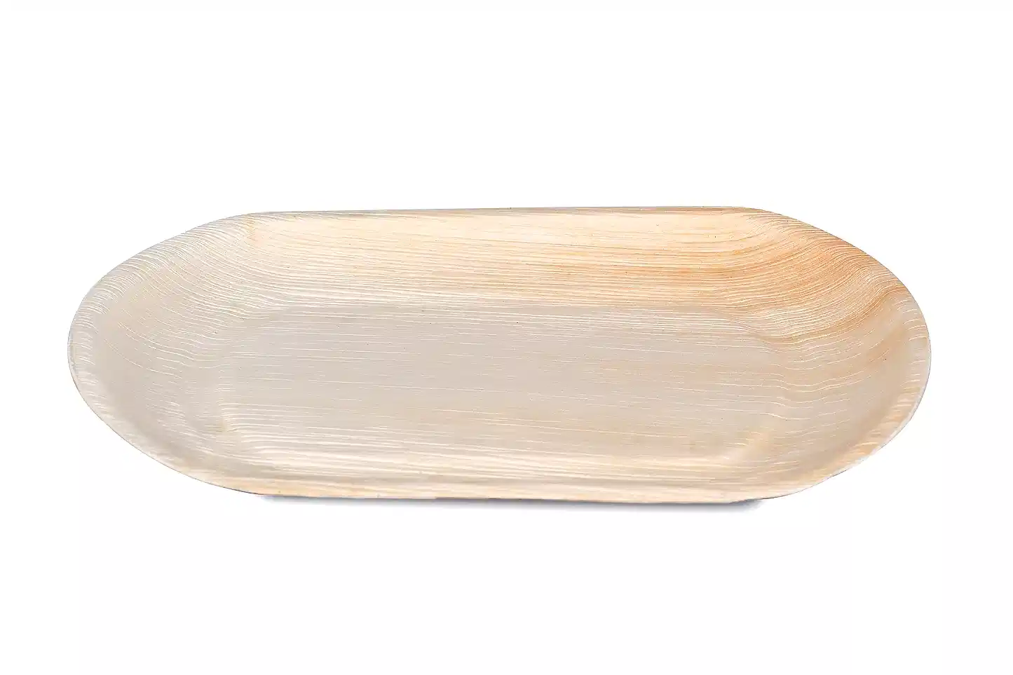 Large Round Oval Disposable Bamboo Tray 14" x 10" - Eco Leaf Products