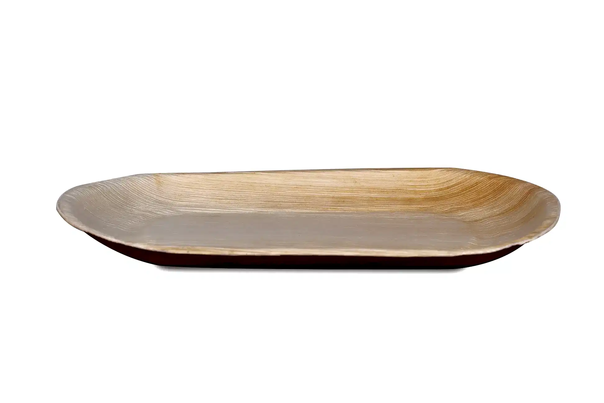Large Round Oval Disposable Bamboo Tray 14" x 10" - Eco Leaf Products