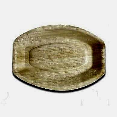 11" x 7" Medium Oval Disposable Bamboo Serving Tray - Eco Leaf Products
