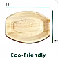 11" x 7" Medium Oval Disposable Bamboo Serving Tray - Eco Leaf Products