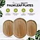 Large Round Oval Disposable Bamboo Tray 14" x 10" - Eco Leaf Products