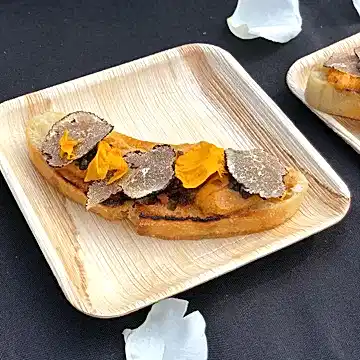 7" (18cm) Square Disposable Palm Leaf Plates - Eco Leaf Products