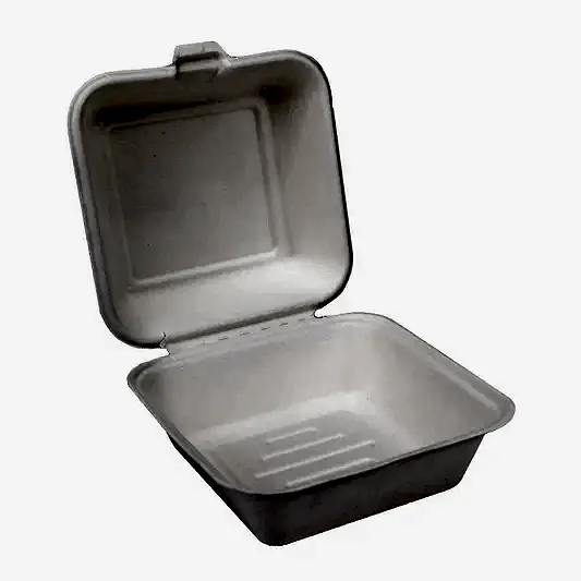 Disposable Burger Box - 6" x 6" Large White - Eco Leaf Products