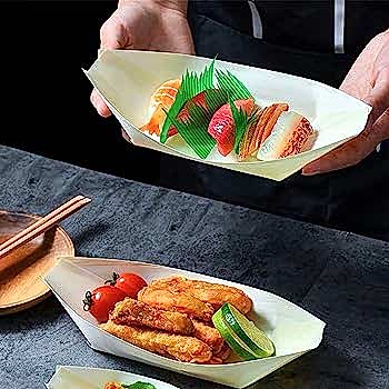 Canape Wooden Food Boats (Pack of 50) - Eco Leaf Products