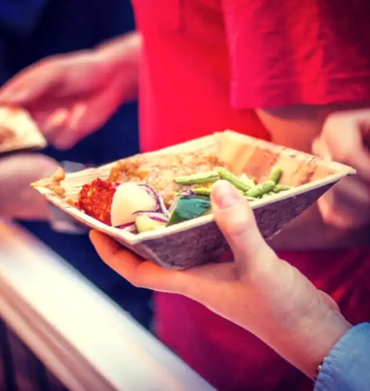 7" (18cm) Square Palm Leaf Bowls - Eco Leaf Products