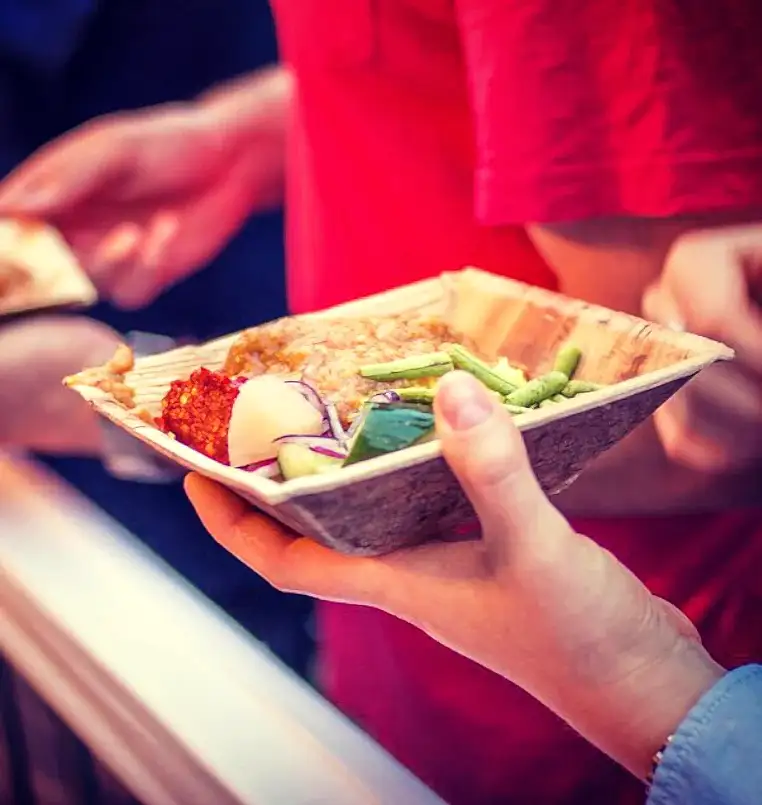 7" (18cm) Square Palm Leaf Bowls - Eco Leaf Products