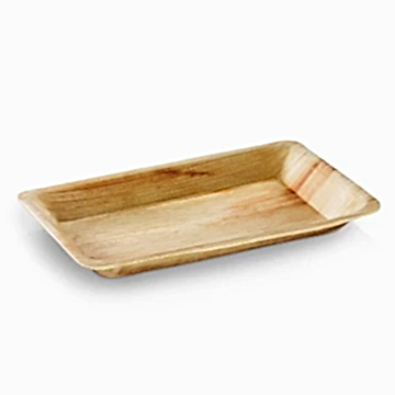8" (20cm) Rectangle Disposable Wooden Tray - Eco Leaf Products