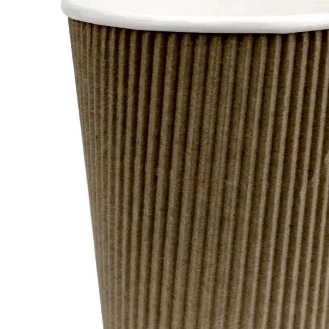 8oz (225ml) Kraft Ripple Recyclable Coffee Cups - Eco Leaf Products