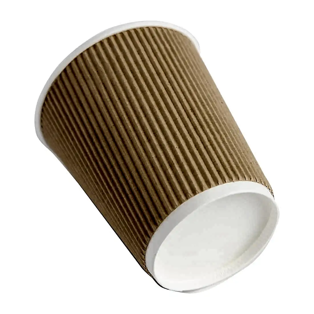 8oz (225ml) Kraft Ripple Recyclable Coffee Cups - Eco Leaf Products