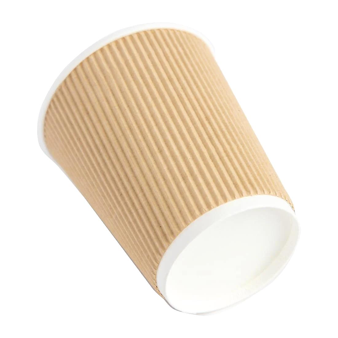 8oz (225ml) Kraft Ripple Recyclable Coffee Cups - Eco Leaf Products