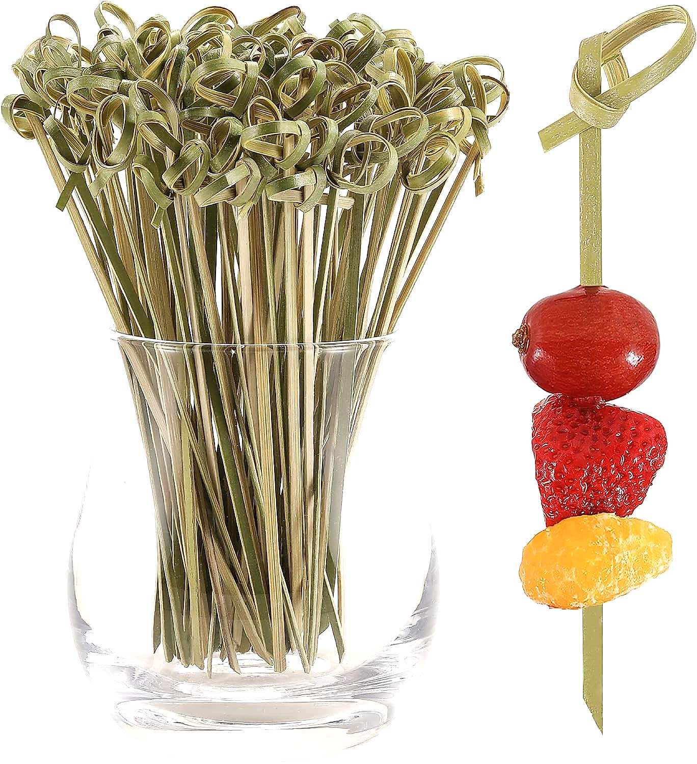 Wooden Bamboo Looped Skewers 9cm (100 pack) - Eco Leaf Products