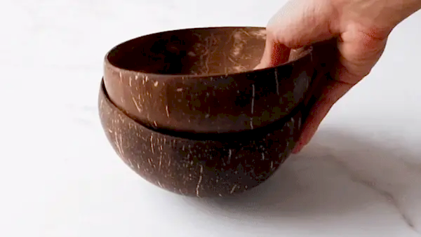 Hand-Polished Smooth Coconut Shell 400ml - Eco Leaf Products