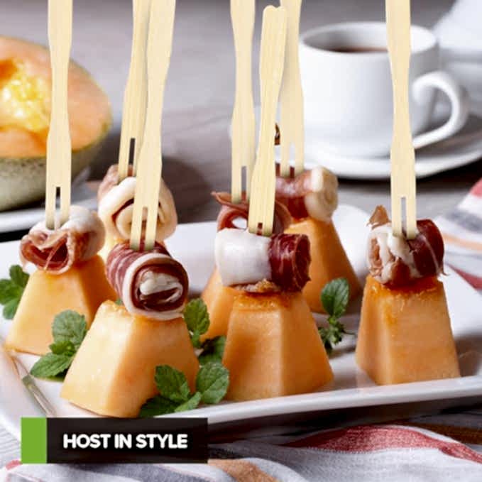 9cm (3.5") Wooden Bamboo Buffet Forks - Eco Leaf Products