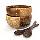 Jumbo Patterned Coconut Bowls & Spoons - Reusable - Eco Leaf Products