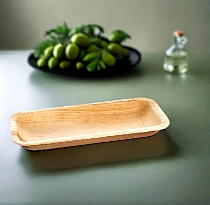 Sushi Serving Disposable Bamboo Tray 7" x 3" (18cm x 8cm) - Eco Leaf Products