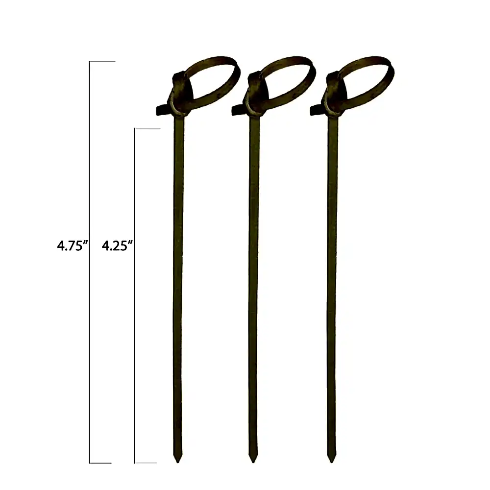 12cm (4.7") Bamboo Skewers Knot Looped - Eco Leaf Products