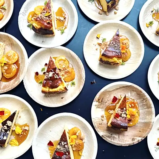 7" (18cm) Round Disposable Palm Leaf Plates - Eco Leaf Products