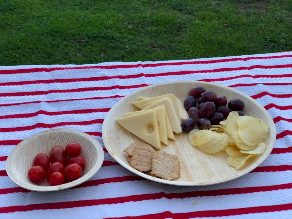 5" (12 cm) Round Compostable Palm Leaf Dessert Bowls - Eco Leaf Products
