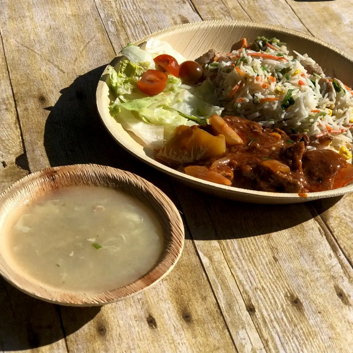 5" (12 cm) Round Compostable Palm Leaf Dessert Bowls - Eco Leaf Products