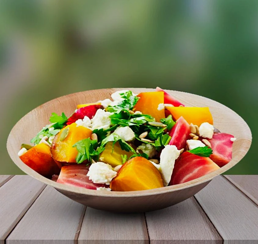 7.5" (19cm) Large Compostable Palm Leaf Bowl - Eco Leaf Products