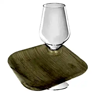 Wine Glass Holder - 8" (20cm) Disposable Bamboo Plates - Eco Leaf Products