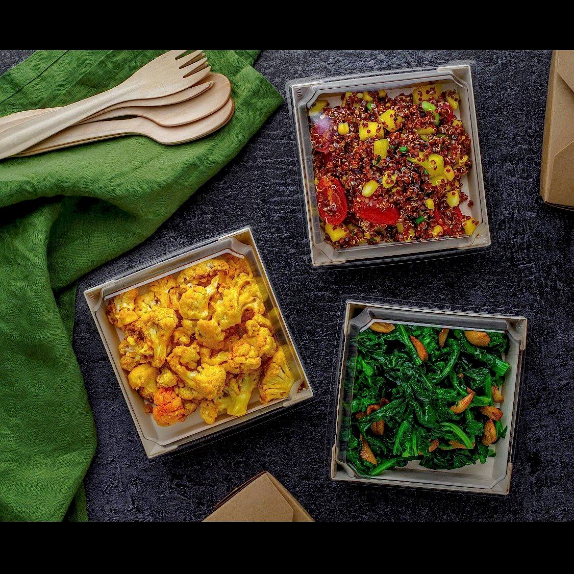 12" x 12" Solid Reusable Wooden Tray With Lid - Eco Leaf Products