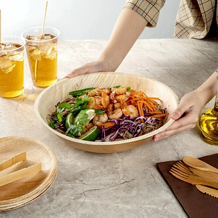 Extra Large 12" (30cm) Compostable Salad Serving Bowl - Eco Leaf Products