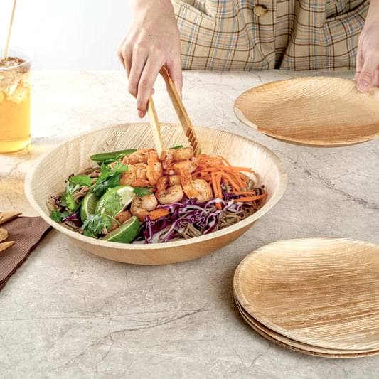 Extra Large 12" (30cm) Compostable Salad Serving Bowl - Eco Leaf Products