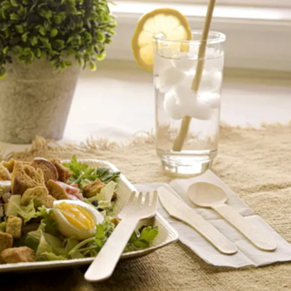 4 in 1 Wooden Disposable Cutlery Pack - Eco Leaf Products