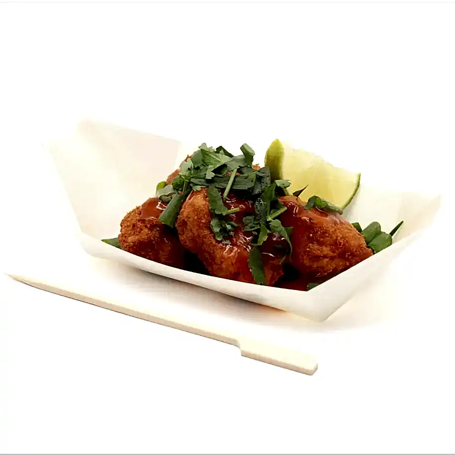 Canape Wooden Food Boats (Pack of 50) - Eco Leaf Products