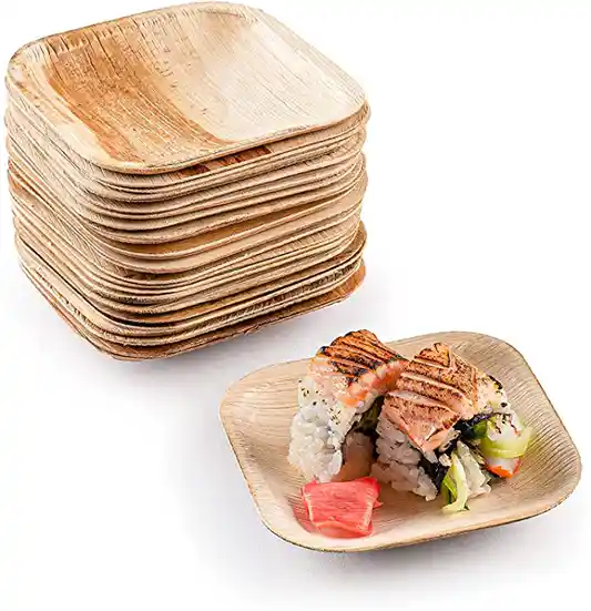 Wholesale Extra Small 4" (10cm) Canape Dip Plate - Eco Leaf Products
