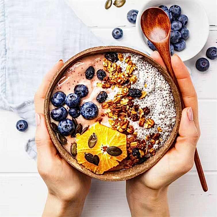 Jumbo Half Polished Natural Coconut Bowls 500ml - Eco Leaf Products