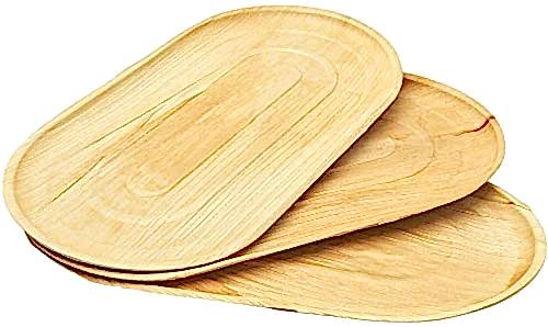 Extra Large 22" x 12" Palm Leaf Platter Tray - Eco Leaf Products