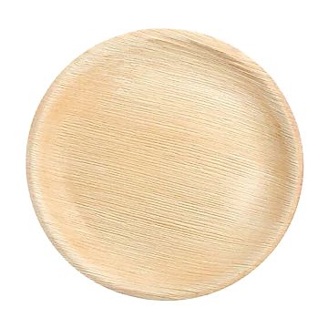 10" / 25 cm Shallow Round Compostable Palm Leaf Plates - Eco Leaf Products