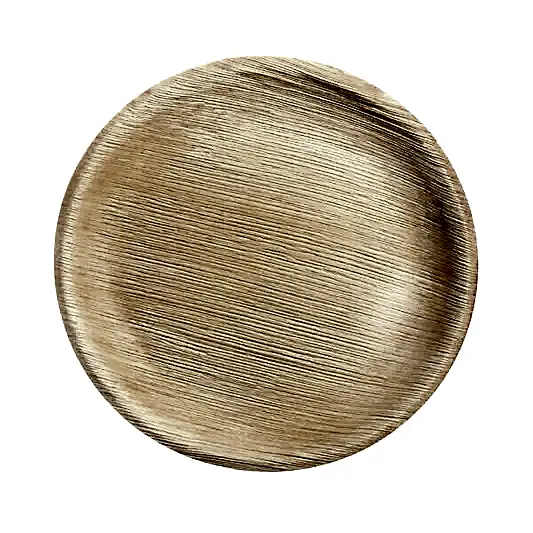 6" / 15cm Shallow Round Palm Leaf Disposable Plate - Eco Leaf Products