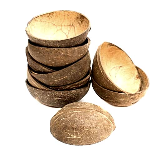 100% Natural Oval Coconut Shell Bowl - Eco Leaf Products