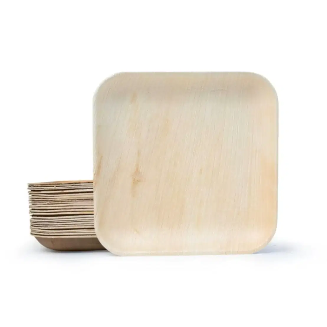 10" / 25 cm Square Compostable Palm Leaf Plate - Eco Leaf Products
