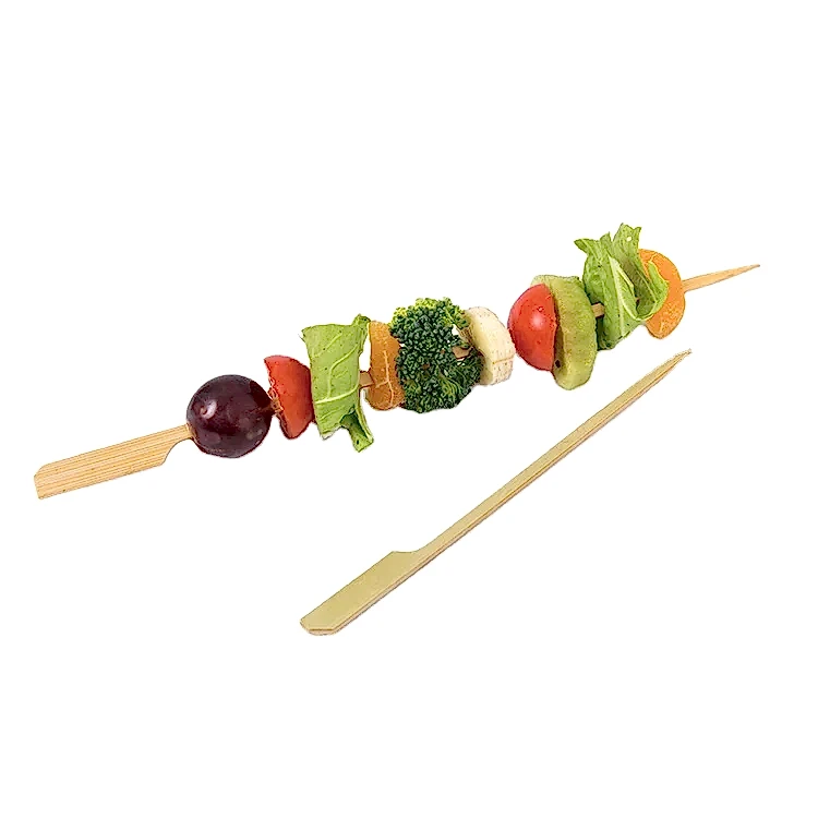 Bamboo Skewers (100 pack) 12cm Gun Shape Teppo Paddle Gushi Party Skewers - Eco Leaf Products