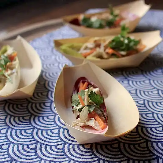 Wooden Food Boat - Eco Leaf Products