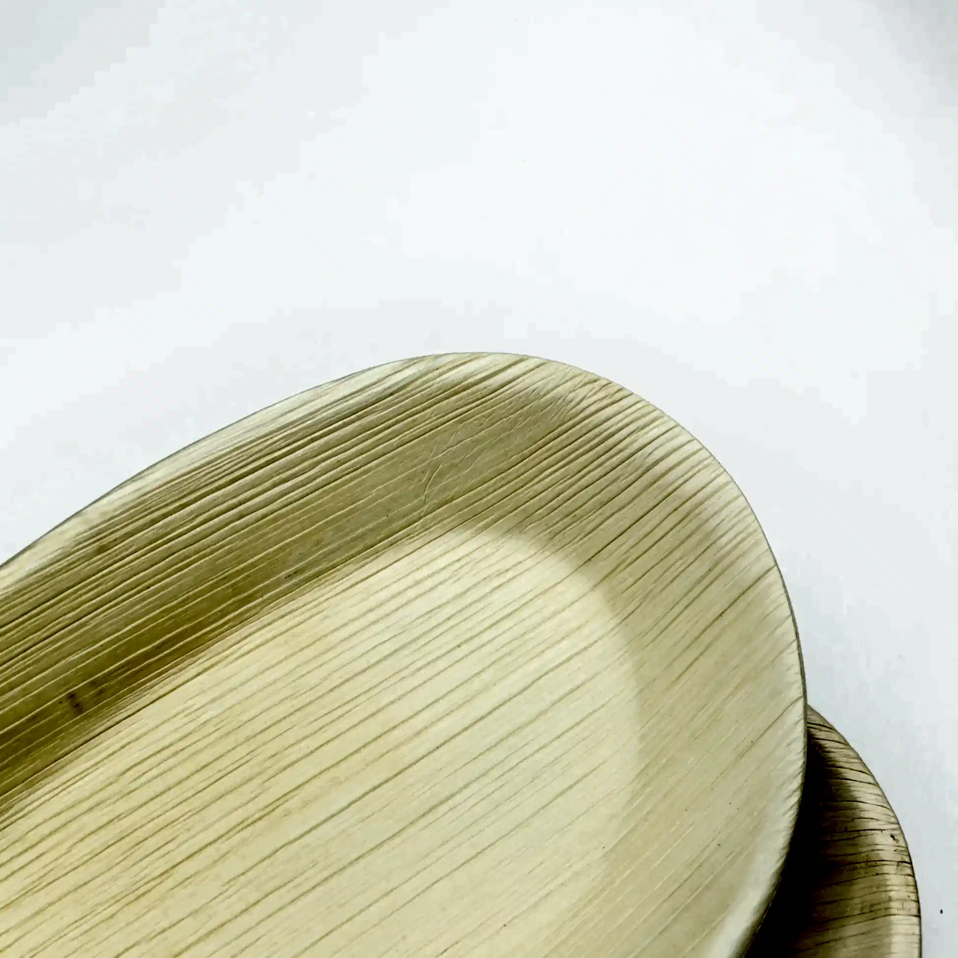 10" x 6.5" - Large Oval Palm Leaf Disposable Plates - Eco Leaf Products