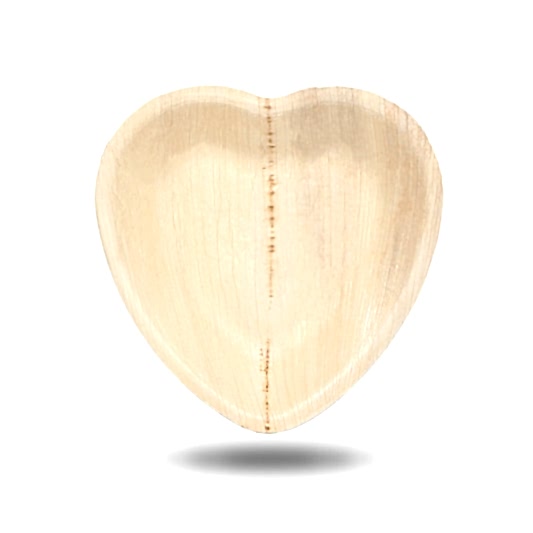 Heart Shape Palm Leaf Plate - 16 cm / 6" - Eco Leaf Products