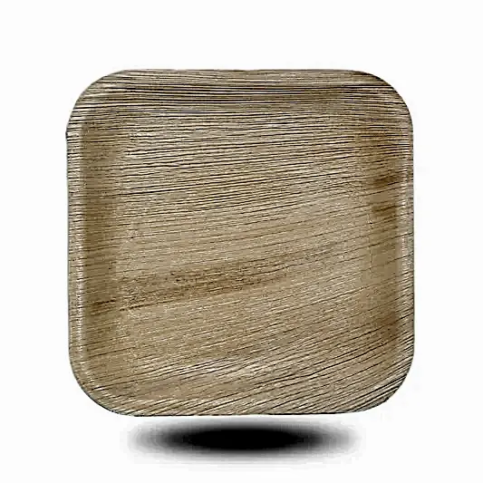 10" / 25 cm Square Palm Leaf Plate - Eco Leaf Products