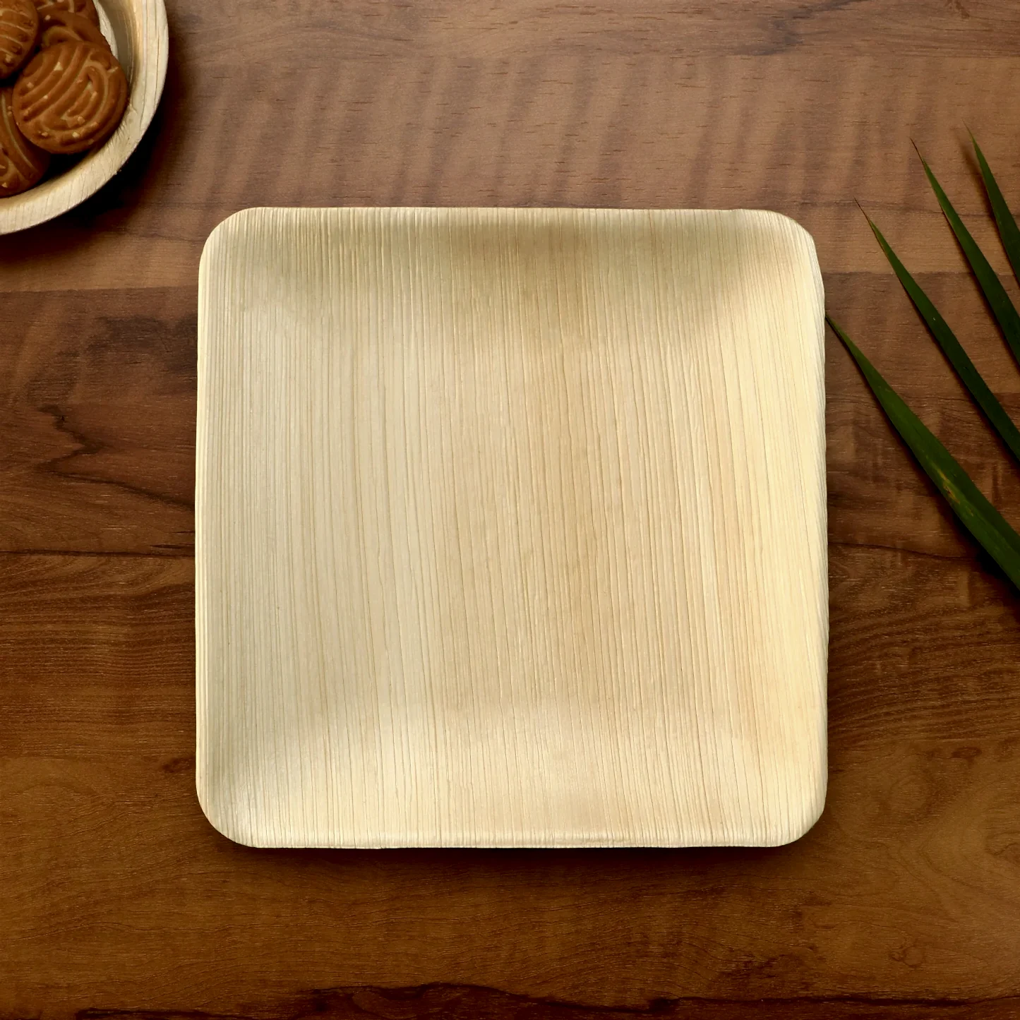 8" / 20 cm Square Palm Leaf Plate - Eco Leaf Products